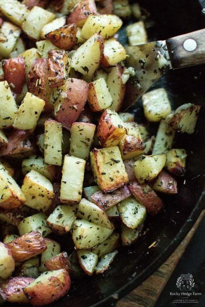 Easy Oven Roasted Potatoes and Onions Recipe - Rocky Hedge Farm