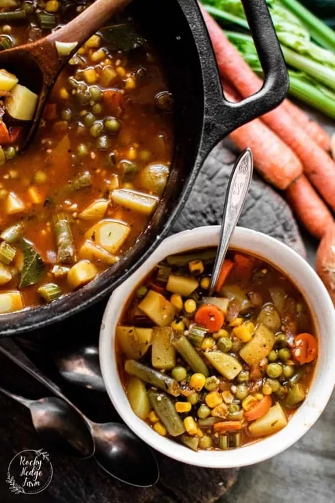 Bowl of Vegetable Soup